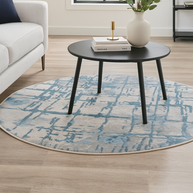Urban Grid Round Rug