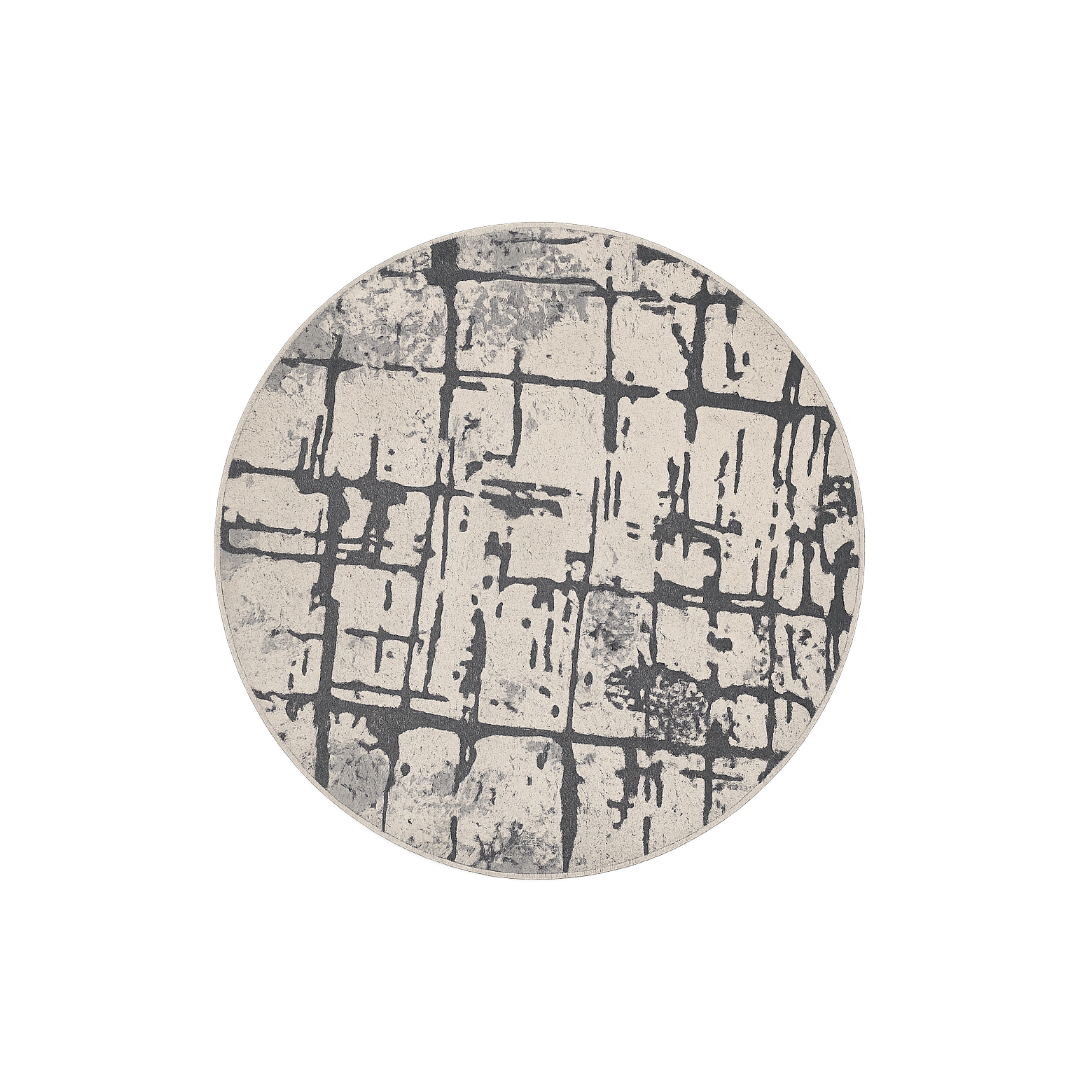 Urban Grid Round Rug
