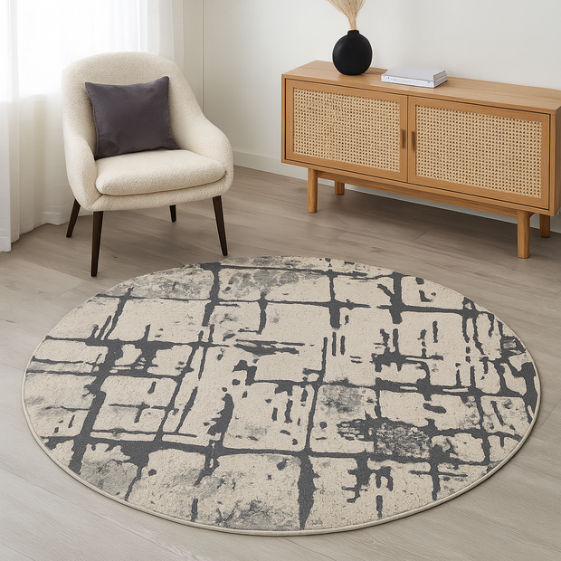 Urban Grid Round Rug