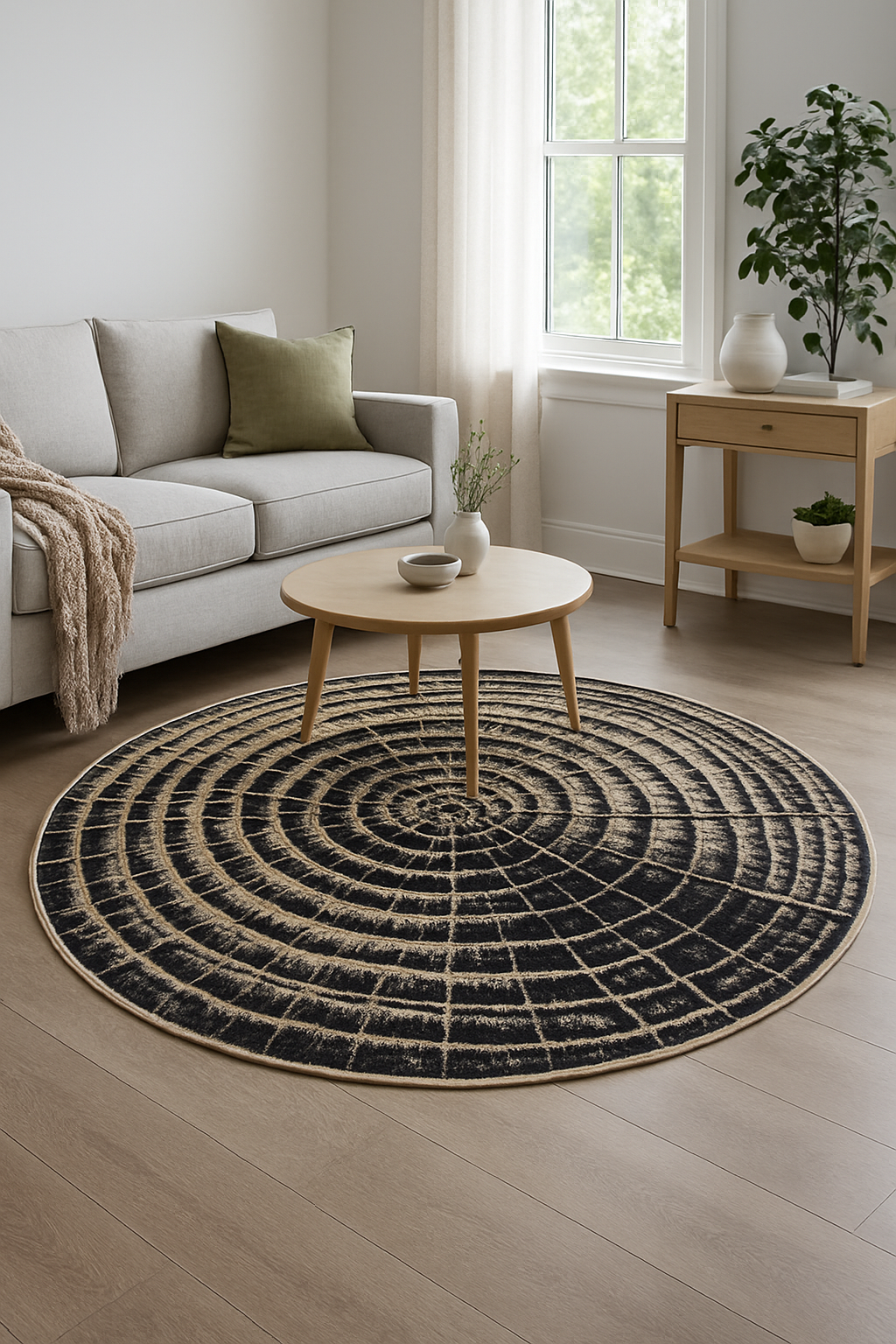 Trunk Rings Round Rug