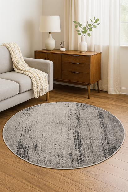 Noir Mirage Round Rug