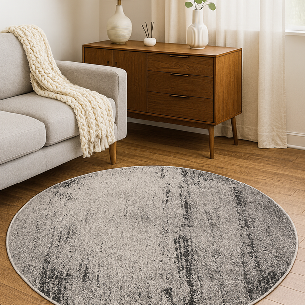 Noir Mirage Round Rug